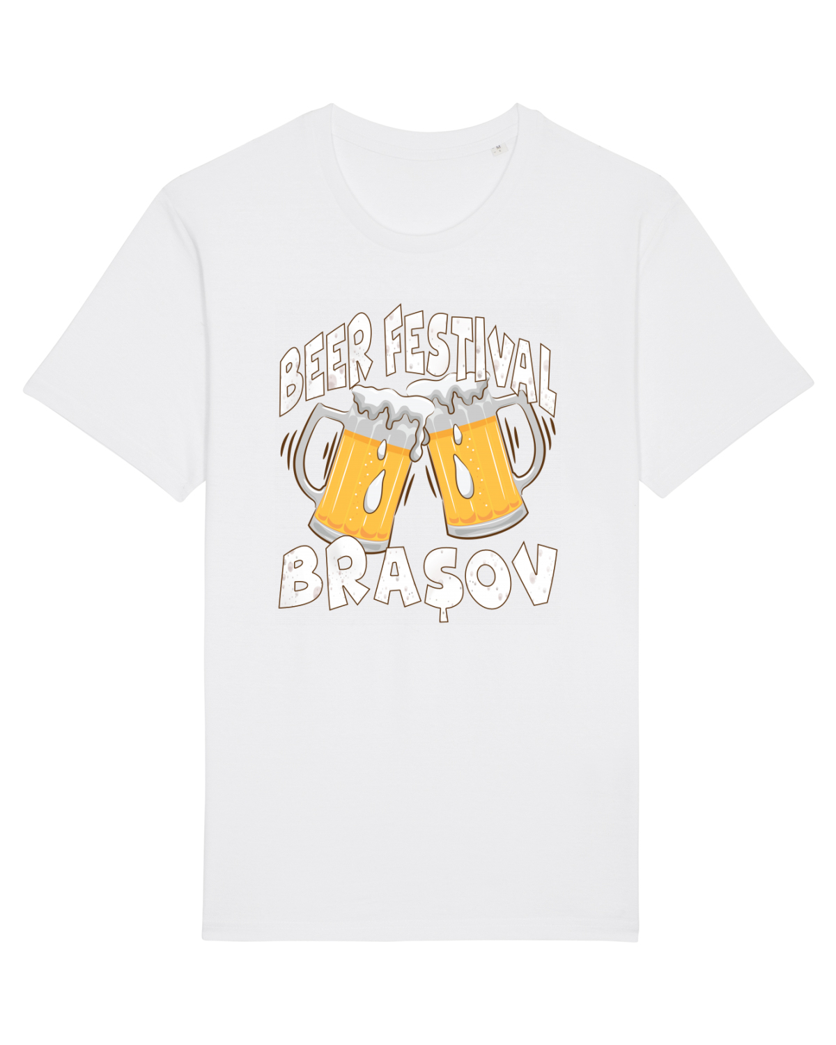 Tricou mânecă scurtă Unisex Rocker White