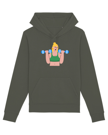 Funky CrossFit Woman Design Khaki