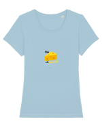Cheese Design Tricou mânecă scurtă guler larg fitted Damă Expresser