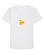Cheese Design Tricou mânecă scurtă guler larg Bărbat Skater