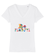 Be playful Tricou mânecă scurtă guler V Damă Evoker