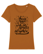 Alege magia - negru Tricou mânecă scurtă guler larg fitted Damă Expresser