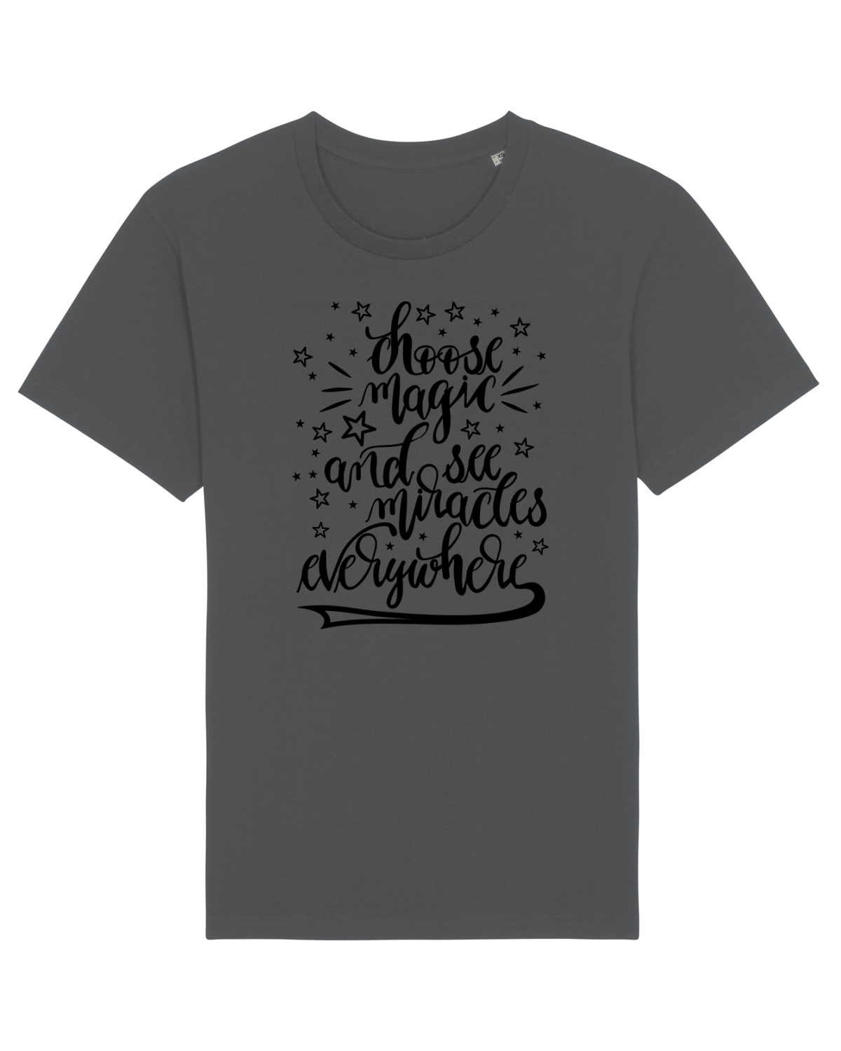 Tricou mânecă scurtă Unisex Rocker Anthracite