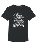 Alege magia - alb Tricou mânecă scurtă guler larg Bărbat Skater