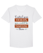 Control your thoughts Tricou mânecă scurtă guler larg Bărbat Skater