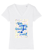 Strong and beautiful Tricou mânecă scurtă guler V Damă Evoker