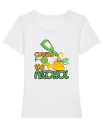 Cutting the alcohol Tricou mânecă scurtă guler larg fitted Damă Expresser