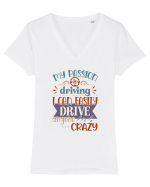 My passion is driving Tricou mânecă scurtă guler V Damă Evoker