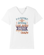 My passion is driving Tricou mânecă scurtă guler V Bărbat Presenter