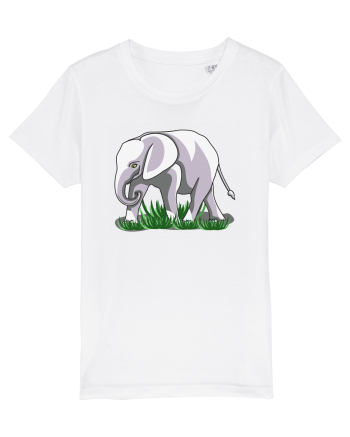 Elefant in iarba White