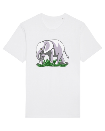 Elefant in iarba White