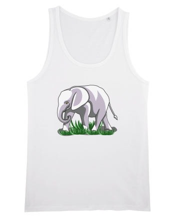 Elefant in iarba White