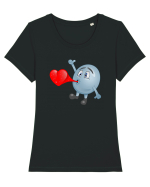 Iubeste guma de mestecat Tricou mânecă scurtă guler larg fitted Damă Expresser