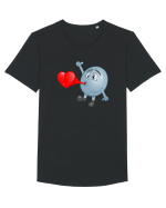 Iubeste guma de mestecat Tricou mânecă scurtă guler larg Bărbat Skater
