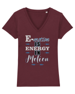 E-motion Tricou mânecă scurtă guler V Damă Evoker