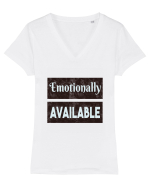 Emotionally available Tricou mânecă scurtă guler V Damă Evoker