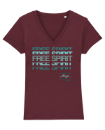 Free spirit - always Tricou mânecă scurtă guler V Damă Evoker