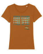 Free spirit - always Tricou mânecă scurtă guler larg fitted Damă Expresser