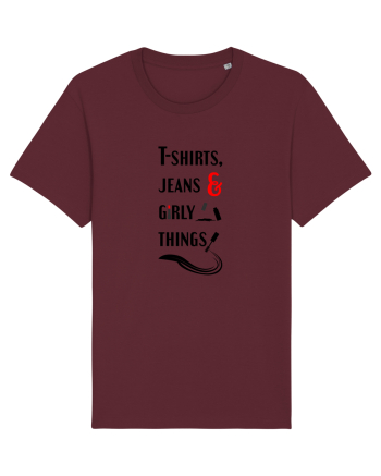 T-shirts, jeans & girly things Burgundy