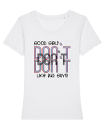 Good girls Tricou mânecă scurtă guler larg fitted Damă Expresser