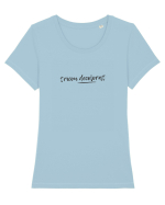 tricou decolorat Tricou mânecă scurtă guler larg fitted Damă Expresser