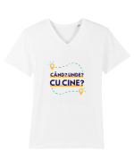 Cand? Unde? Cu cine? Tricou mânecă scurtă guler V Bărbat Presenter
