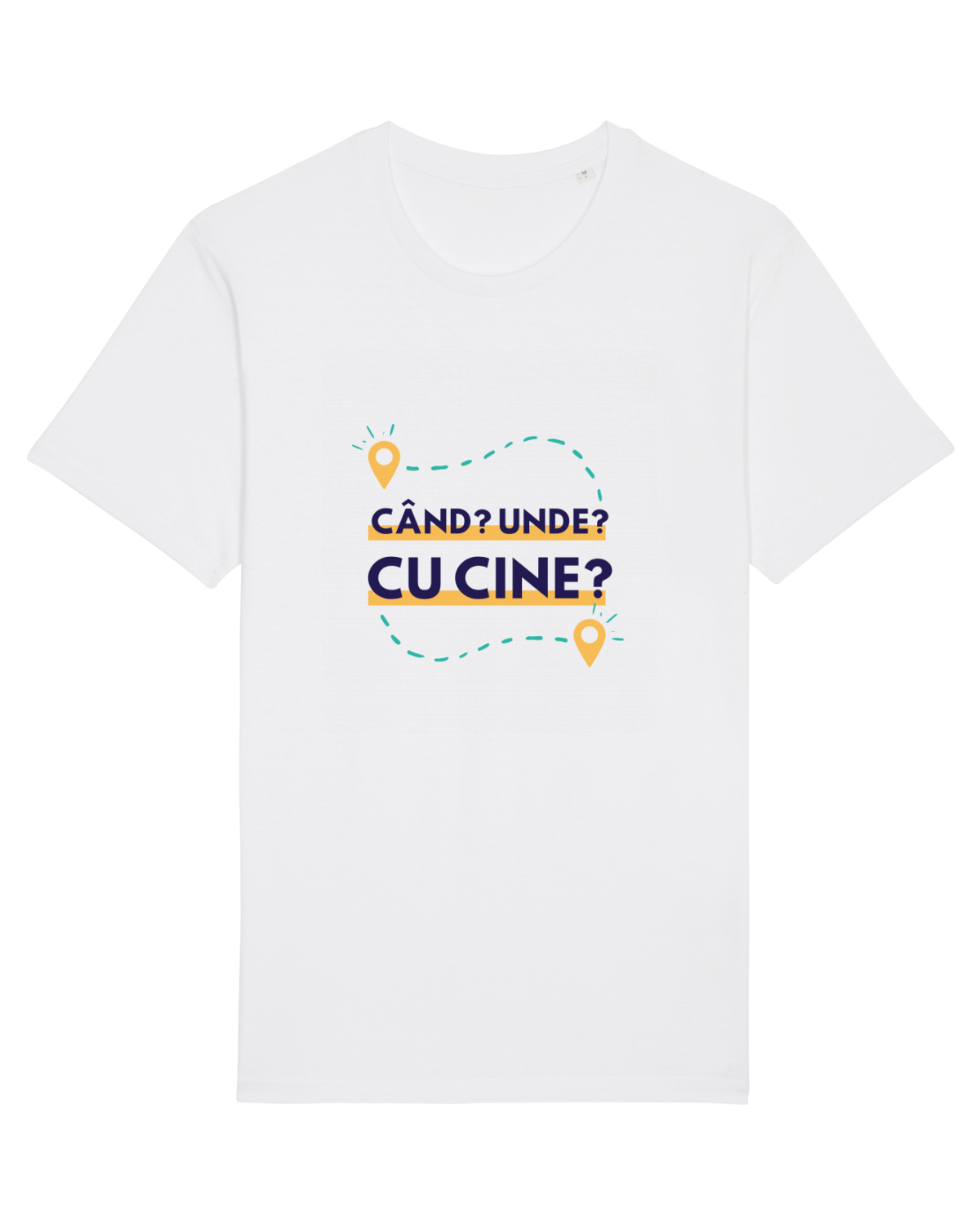 Tricou mânecă scurtă Unisex Rocker White