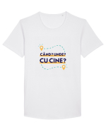 Cand? Unde? Cu cine? Tricou mânecă scurtă guler larg Bărbat Skater