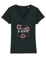 Pur si simplu FAINA Tricou mânecă scurtă guler V Damă Evoker