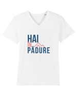 Hai in padure Tricou mânecă scurtă guler V Bărbat Presenter