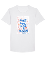 Live in the present Tricou mânecă scurtă guler larg Bărbat Skater