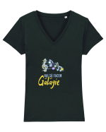 Hai să facem GĂLĂGIE!!!! Tricou mânecă scurtă guler V Damă Evoker