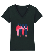 Girls crew Tricou mânecă scurtă guler V Damă Evoker