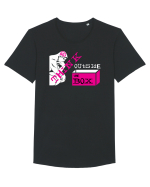 THINK OUTSIDE THE BOX Tricou mânecă scurtă guler larg Bărbat Skater