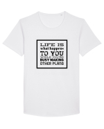 Inspiro #17 Tricou mânecă scurtă guler larg Bărbat Skater