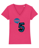 High five Tricou mânecă scurtă guler V Damă Evoker