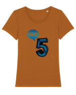 High five Tricou mânecă scurtă guler larg fitted Damă Expresser