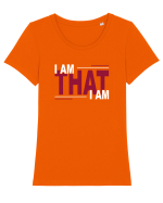 I am that I am Tricou mânecă scurtă guler larg fitted Damă Expresser