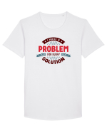 I have a problem for every solution Tricou mânecă scurtă guler larg Bărbat Skater