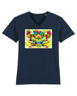 Explozie de culori Tricou mânecă scurtă guler V Bărbat Presenter