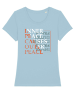 Inner peace Tricou mânecă scurtă guler larg fitted Damă Expresser