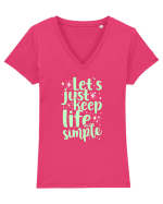 Simple life 2 Tricou mânecă scurtă guler V Damă Evoker