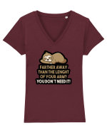 Lene mare Tricou mânecă scurtă guler V Damă Evoker