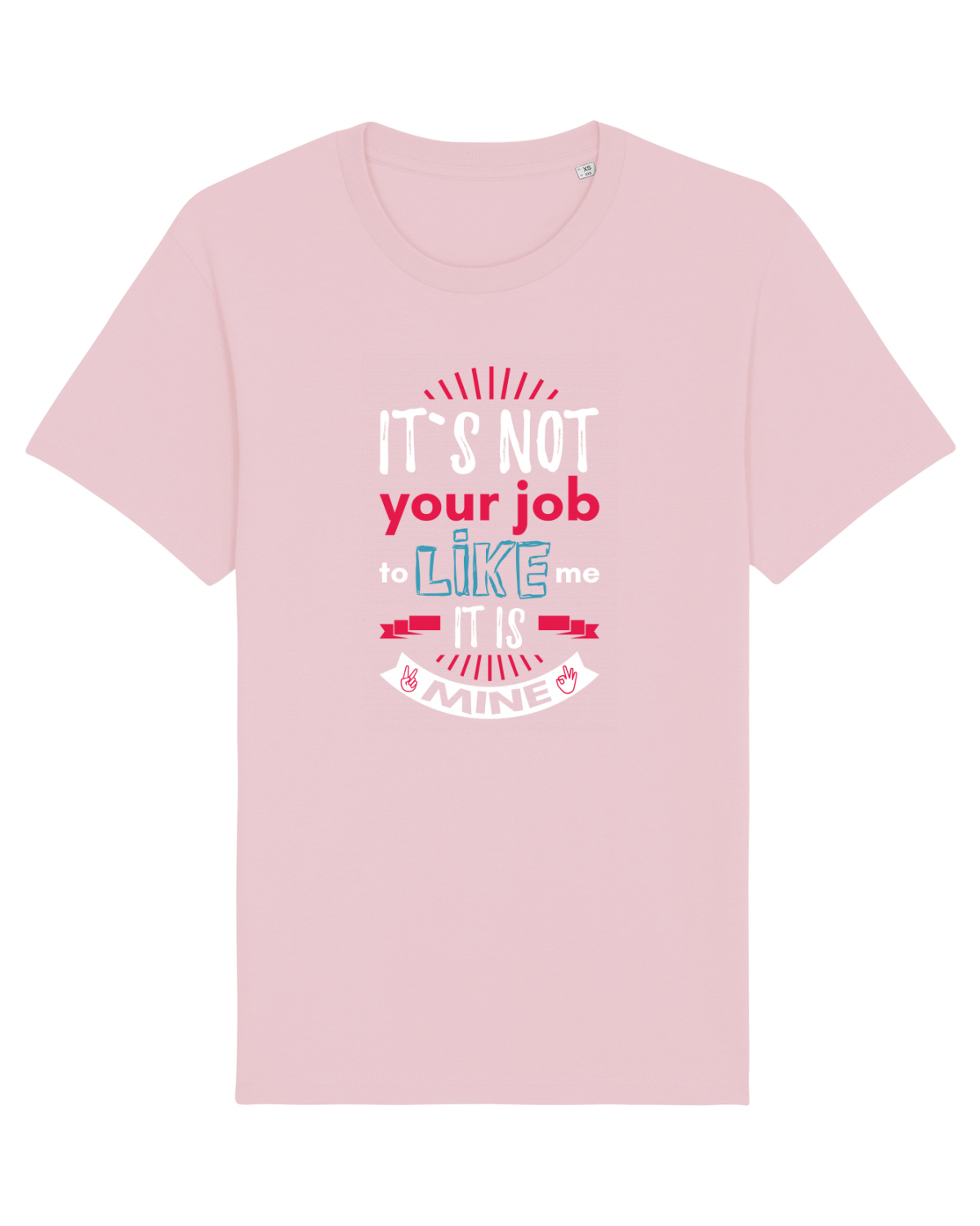 Tricou mânecă scurtă Unisex Rocker Cotton Pink