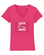 Love always wins Tricou mânecă scurtă guler V Damă Evoker