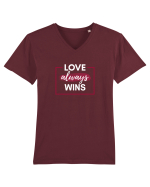Love always wins Tricou mânecă scurtă guler V Bărbat Presenter