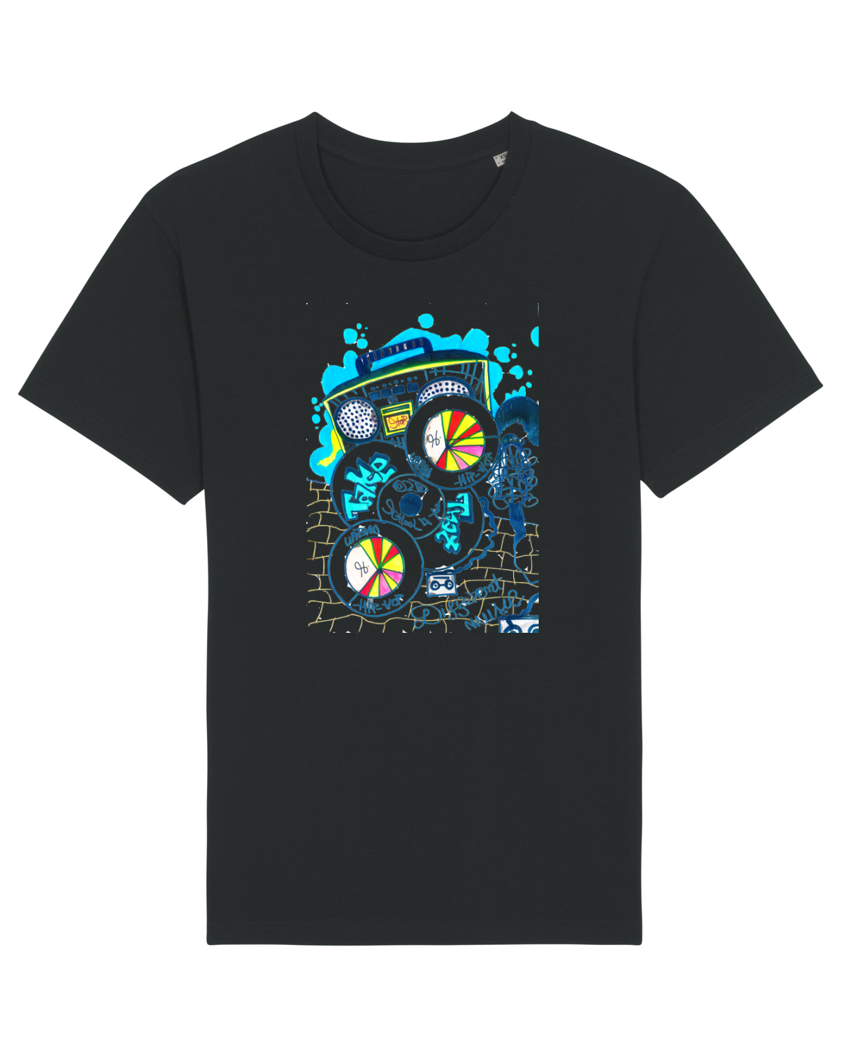Tricou mânecă scurtă Unisex Rocker Black