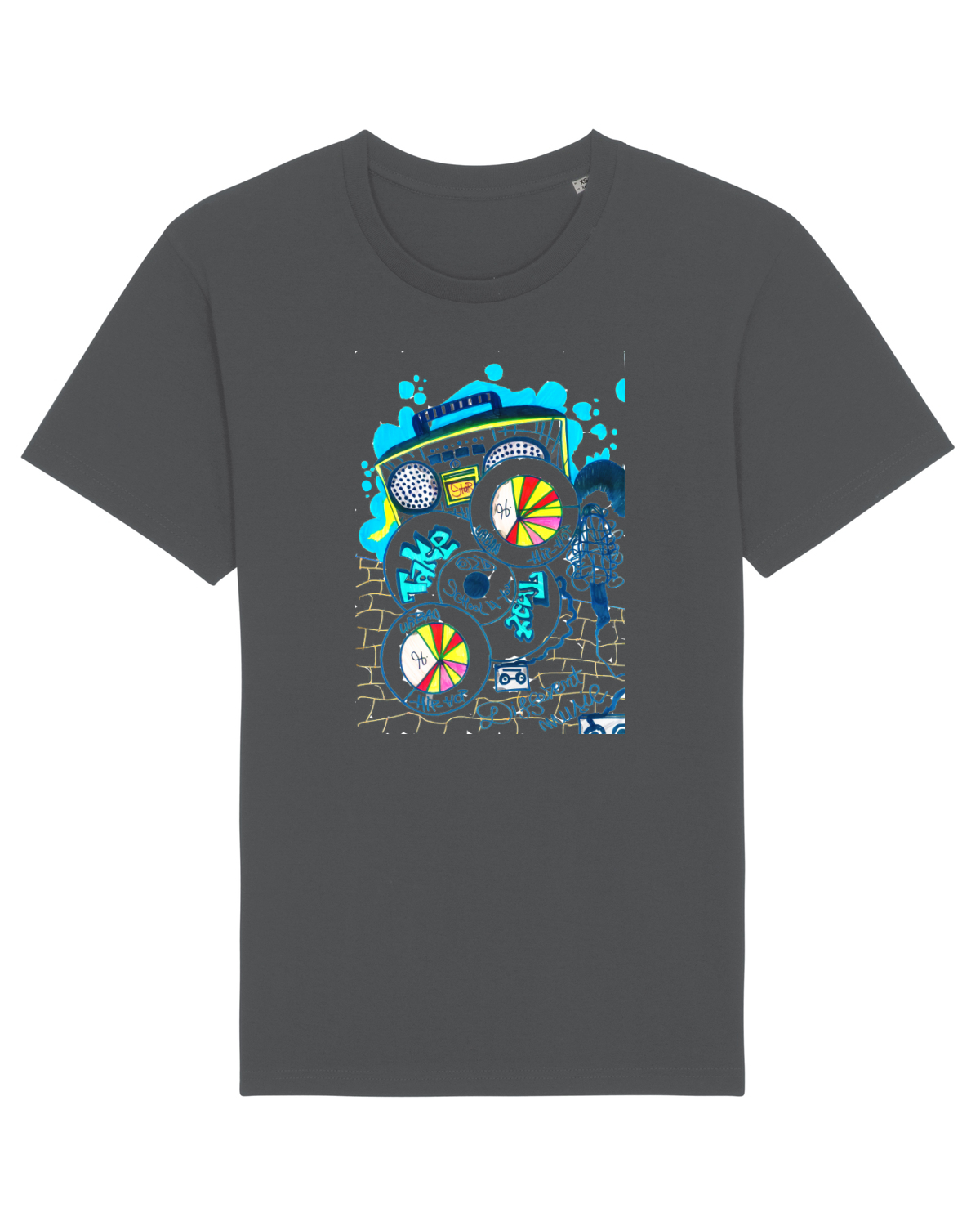 Tricou mânecă scurtă Unisex Rocker Anthracite