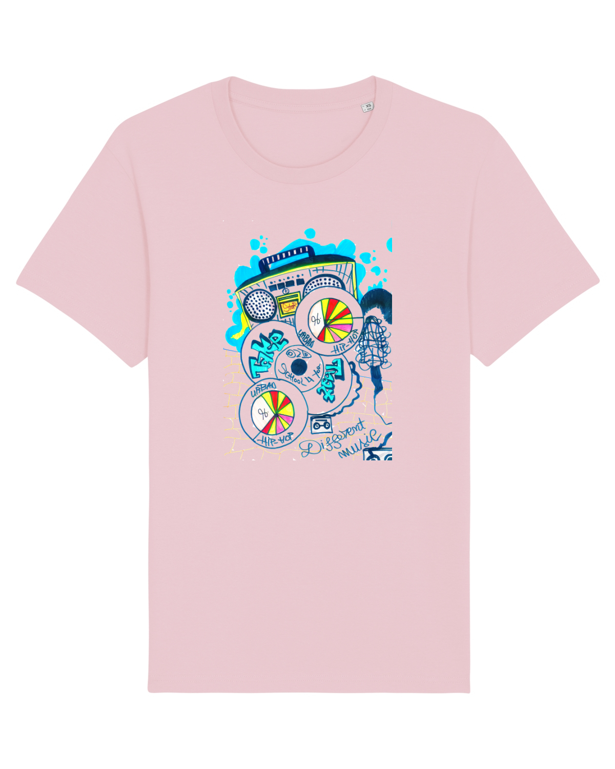 Tricou mânecă scurtă Unisex Rocker Cotton Pink