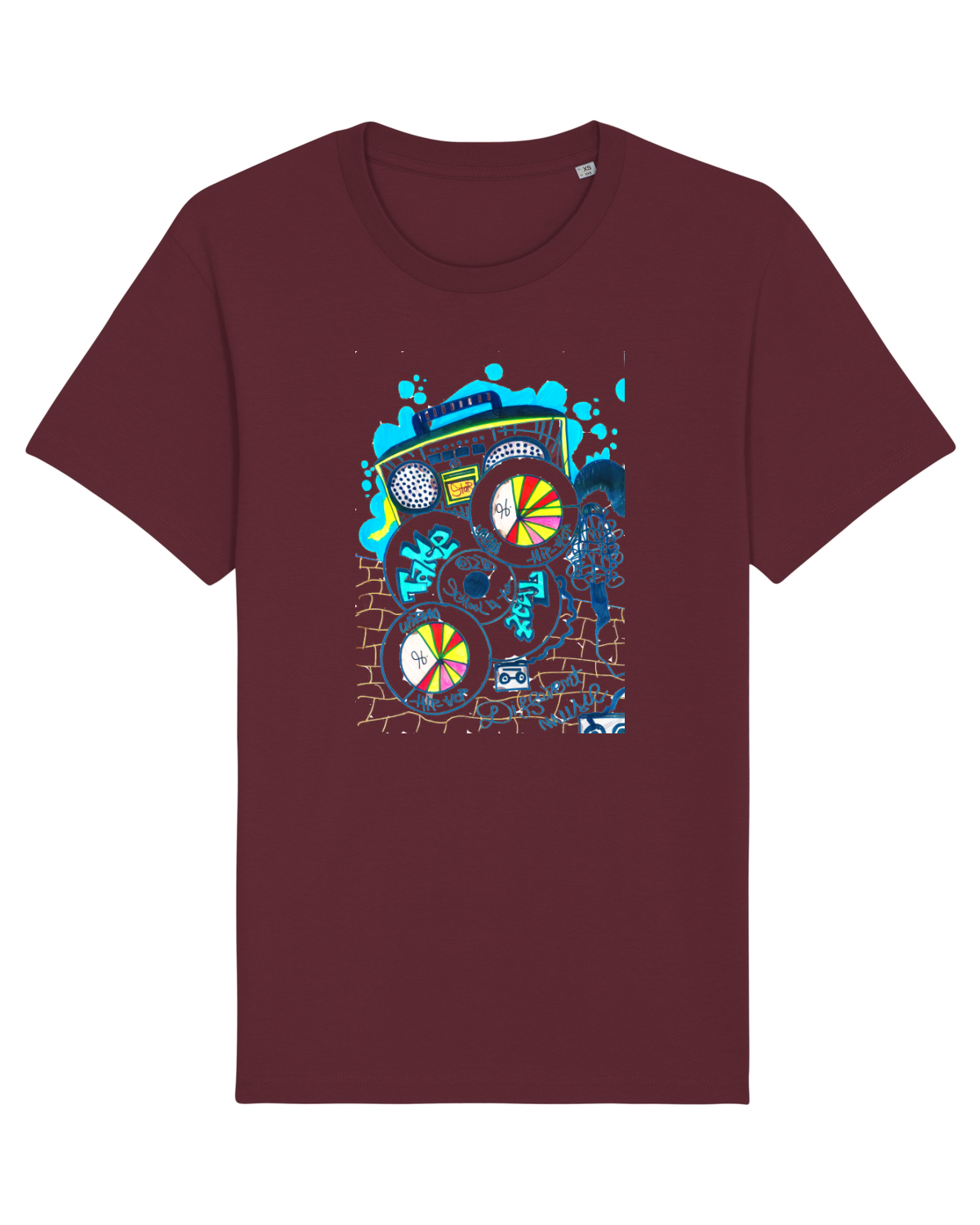 Tricou mânecă scurtă Unisex Rocker Burgundy
